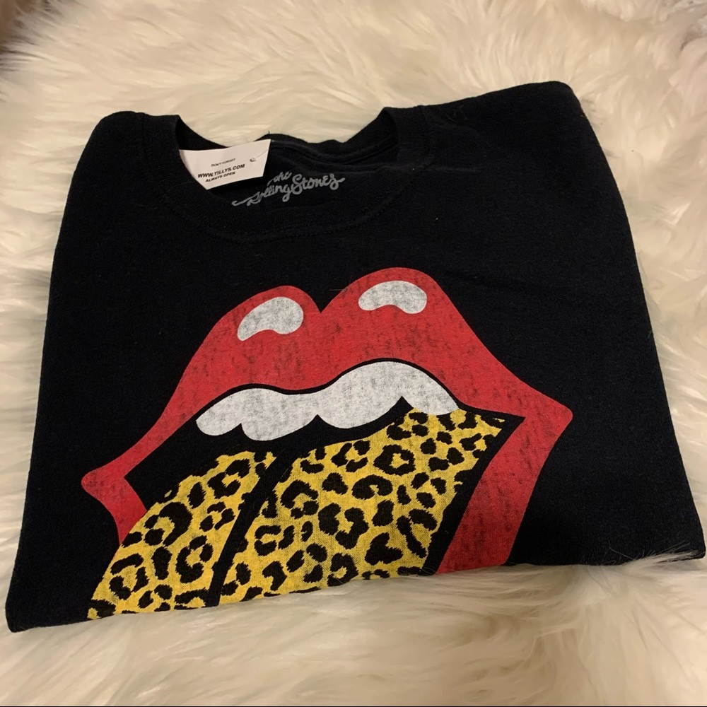 Bravado Leopard Rolling Stones tee